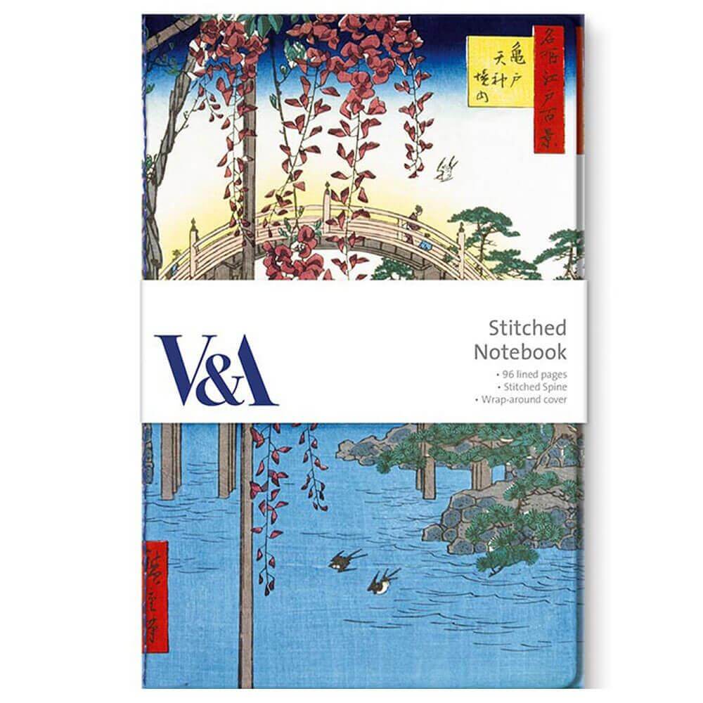 V&A Wisteria Bridge Stitched Notebook